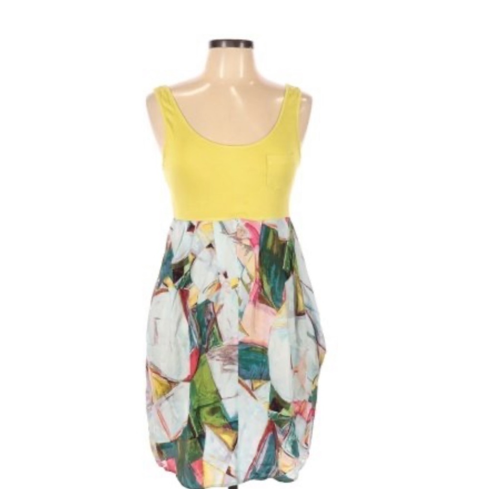 Ali Ro 100% silk abstract print tank dress 10